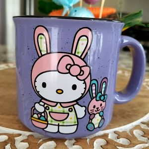 Sanrio Hello Kitty Purple Easter Ceramic Mug 20 oz NWOT